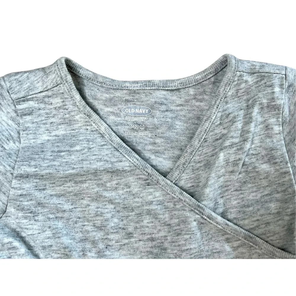 Old Navy Charlatte Grey Tutu Bodysuit Wrap Dress 6-12 months Balletcore Babycore